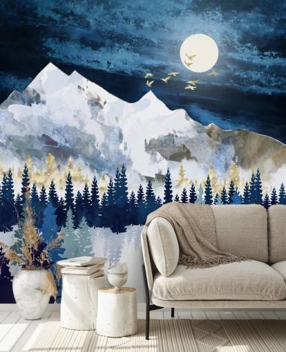 dark blue and light grey abstract mountain wallpaper