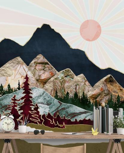 Retro Syksy Vista Mountain taustakuva