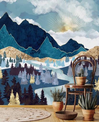 papel pintado azul marino y dorado papel pintado azul marino y dorado