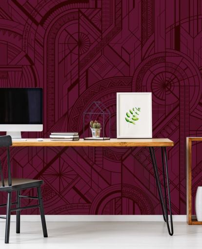 papel de parede com padrão de cor de vinho tinto