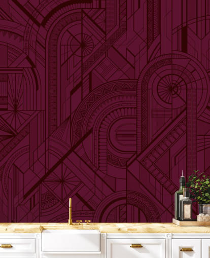 papel de parede com padrão de cor de vinho tinto