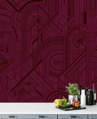 carta da parati con motivo a colori vino rosso