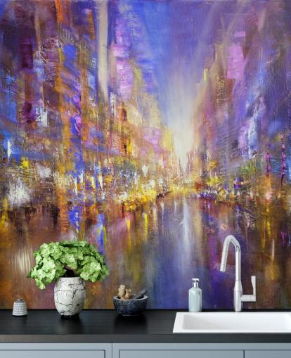 fond d'écran de peinture abstraite violet