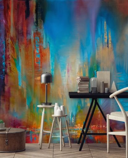 färgglada stadsmapeter