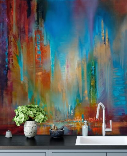 colourful city wallpaper