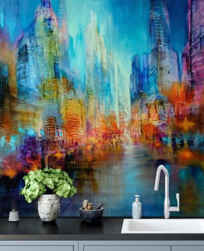 multicoloured abstract painting wallpaper multicoloured abstract painting wallpaper