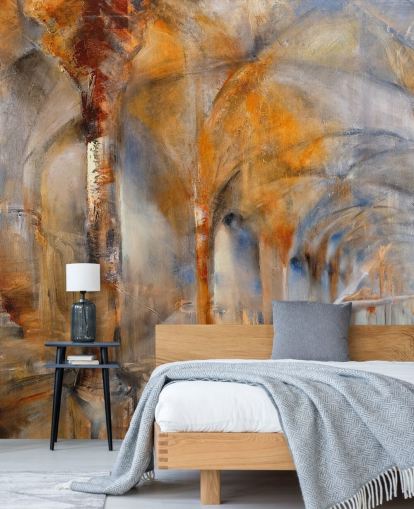 arched building abstract painting wallpaper