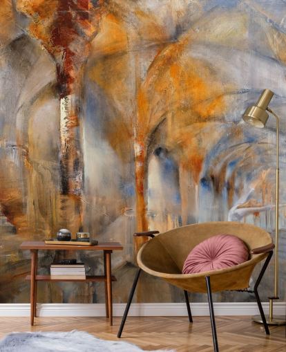 arched building abstract painting wallpaper arched building abstract painting wallpaper