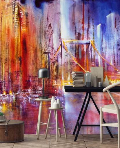 papier peint de peinture de pont coloré