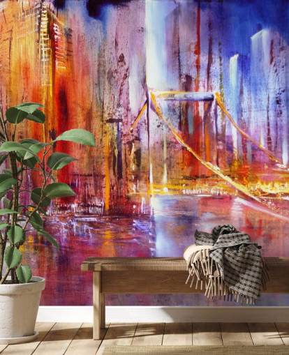 papel pintado colorido puente