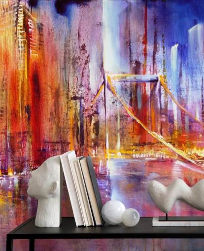 papier peint de peinture de pont coloré