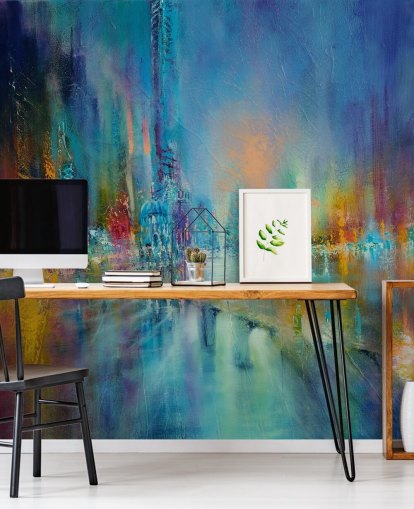 colourful painting of a city wallpaper colourful painting of a city wallpaper