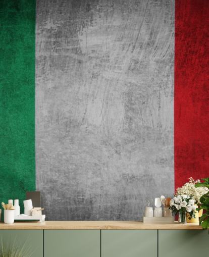 italienische Flagge mit rustikaler Tapete italienische Flagge mit rustikaler Tapete