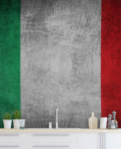 italiensk flagg med en rustikk utseende tapet
