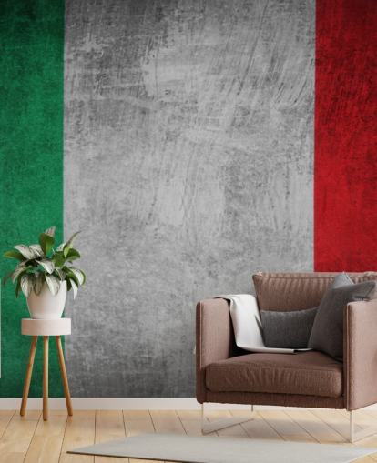 italiensk flag med et rustikt udseende tapet