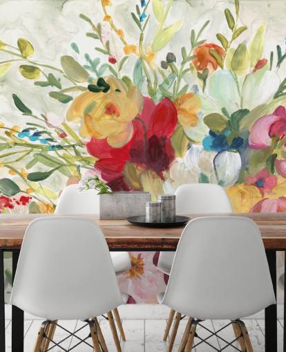 bunte Blumenmalerei Tapete bunte Blumenmalerei Tapete