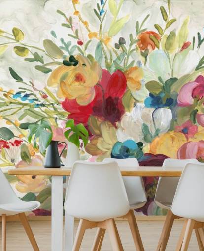 carta da parati colorata con fiori