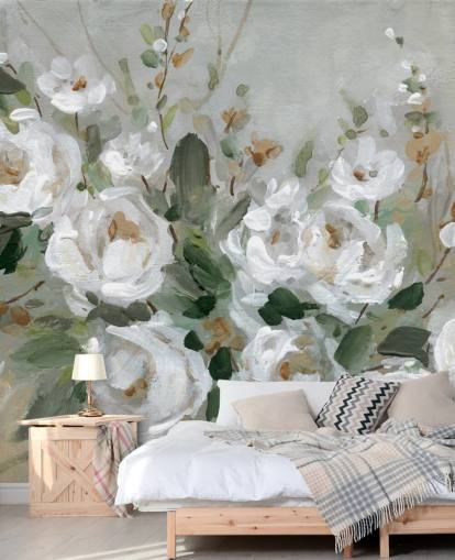 grå og hvid blomster tapet grå og hvid blomster tapet