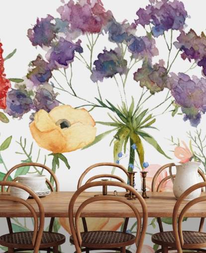 colourful floral wallpaper