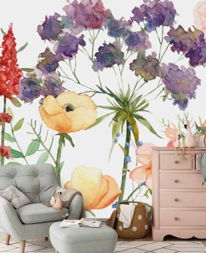 colourful floral wallpaper colourful floral wallpaper