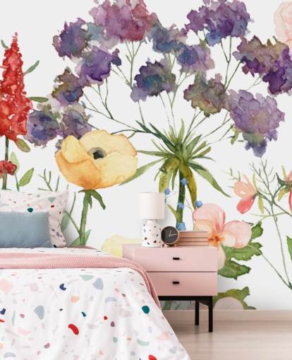 fargerik floral tapet fargerik floral tapet