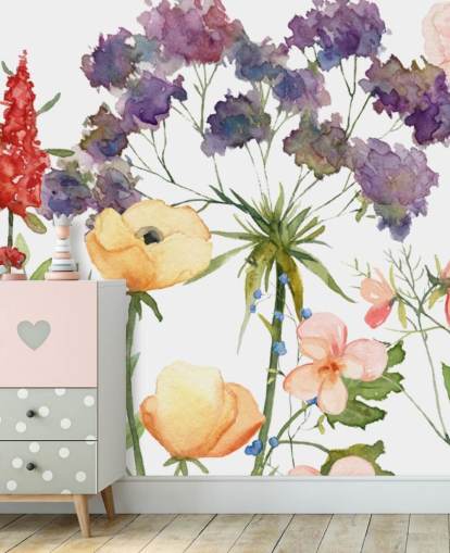 colourful floral wallpaper colourful floral wallpaper