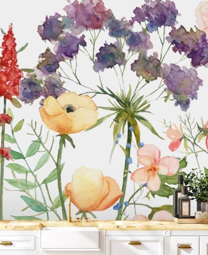 fargerik floral tapet fargerik floral tapet