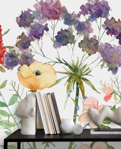 colourful floral wallpaper colourful floral wallpaper