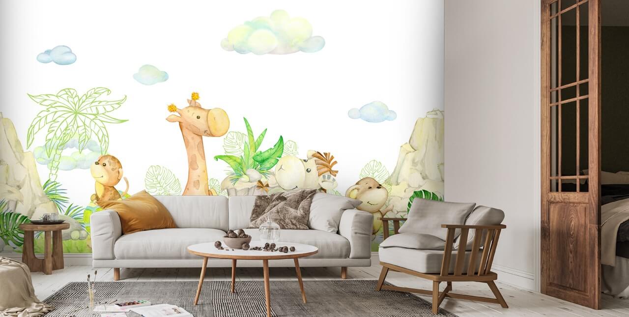 Baby dieren behang Wallsauce NL