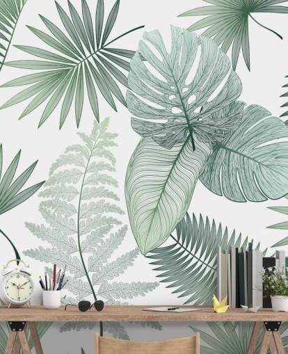 groene bladeren behang groene bladeren behang