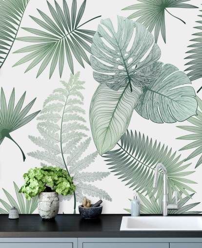 green leaves wallpaper