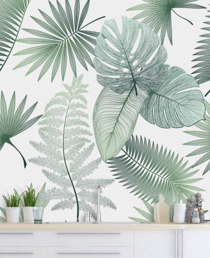 papel tapiz de hojas verdes