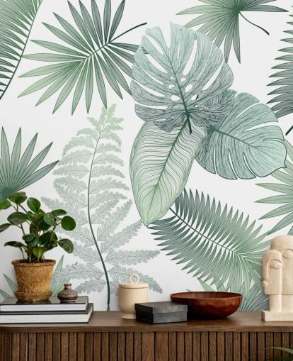 green leaves wallpaper