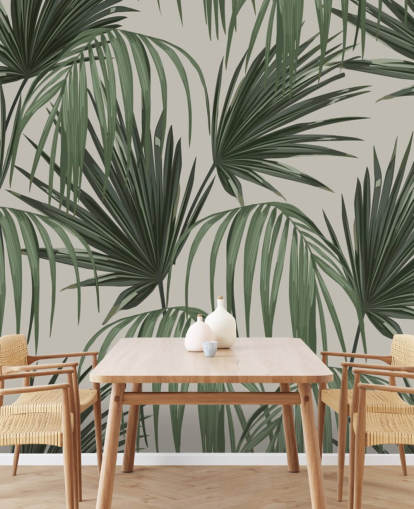 vintage palmen behang