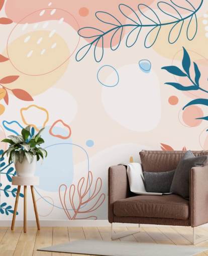 kleurrijke vormen behang