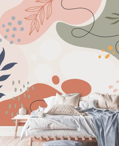 papel pintado colorido forma abstracta