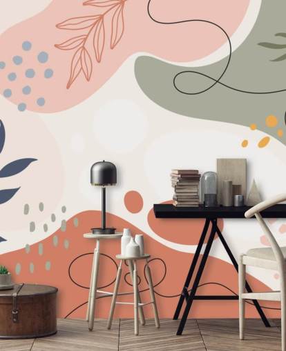 colourful abstract shape wallpaper