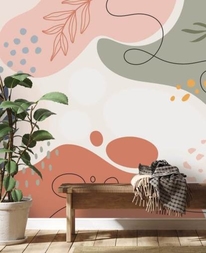 colourful abstract shape wallpaper