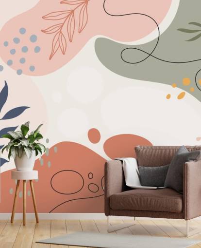 carta da parati colorata forma astratta