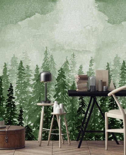 watercolour painted trees wallpaper watercolour painted trees wallpaper