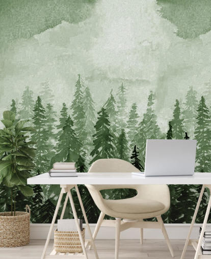 watercolour painted trees wallpaper watercolour painted trees wallpaper