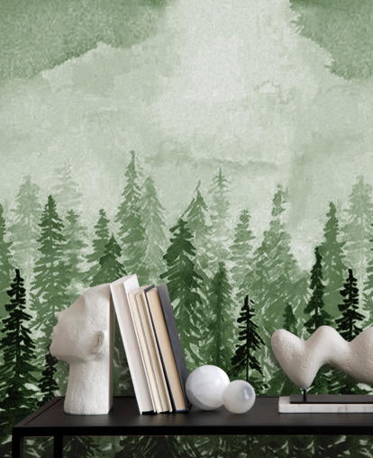 carta da parati acquerello alberi dipinti carta da parati acquerello alberi dipinti