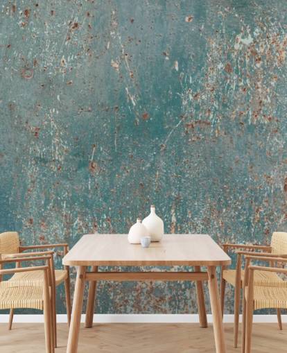 mural de papel de parede industrial azul e cobre chamado Industrial Grunge para quartos, bares e cozinhas mural de papel de parede industrial azul e cobre chamado Industrial Grunge para quartos, bares e cozinhas