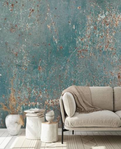 blue and copper industrial wallpaper mural called Industrial Grunge for bedrooms, bars and kitchens blue and copper industrial wallpaper mural called Industrial Grunge for bedrooms, bars and kitchens