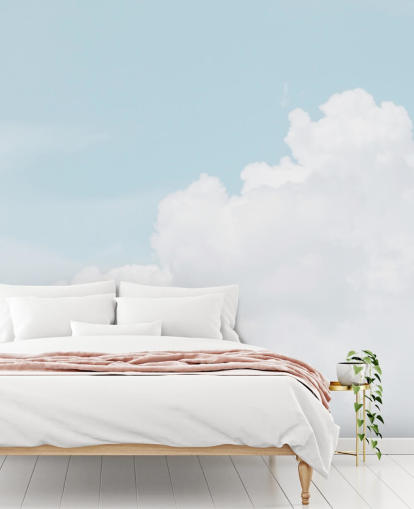 bewölkter blauer Himmel Tapete