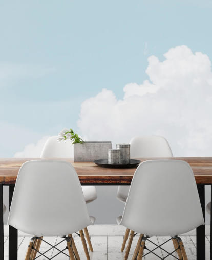 bewölkter blauer Himmel Tapete