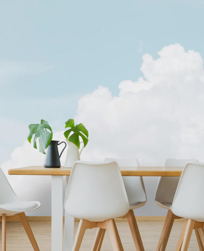 cloudy blue sky behang