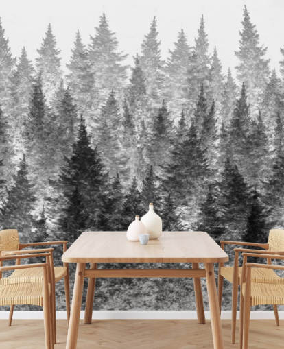 papier peint forêt noir et blanc papier peint forêt noir et blanc