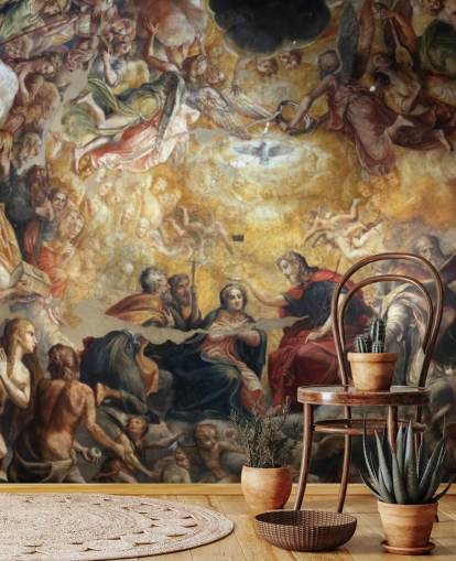 antique fresco wallpaper