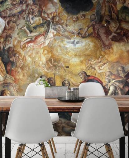 antiek fresco behang